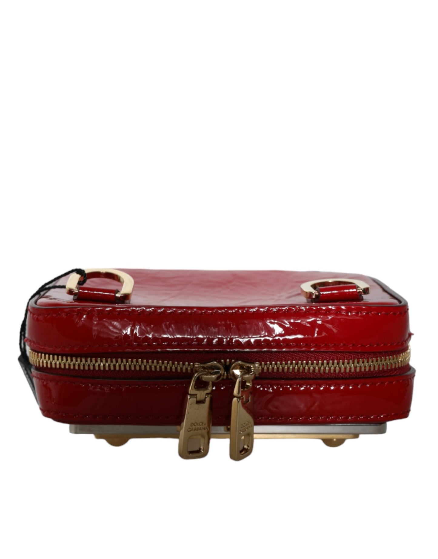 Red Leather Logo Plaque Waist Fanny Pack Women Bag