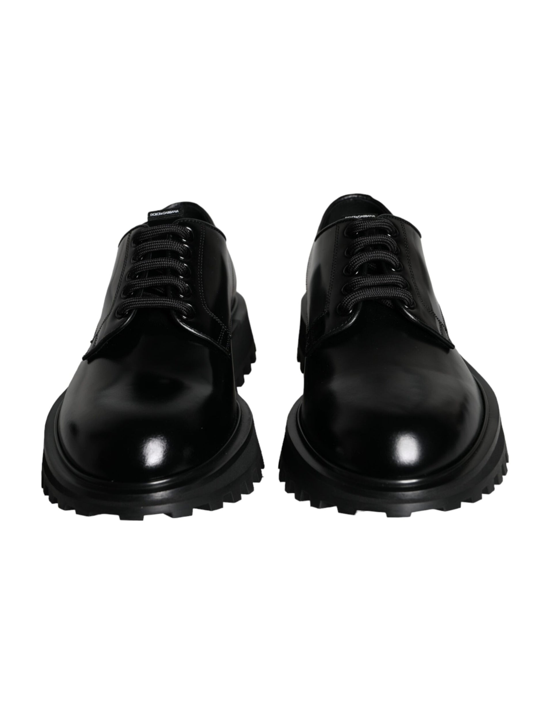 Black Calf Leather Derby Formal Dress Shoes