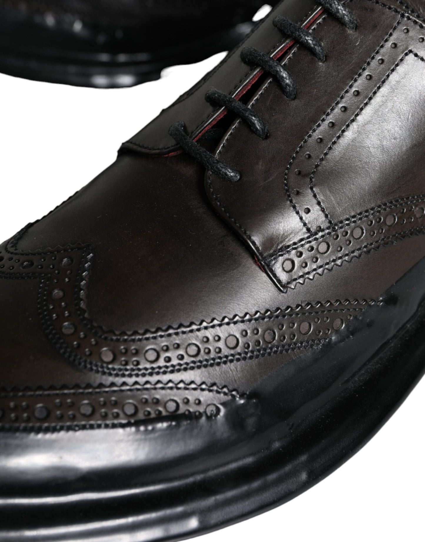 Black Leather Oxford Wingtip Formal Men Shoes