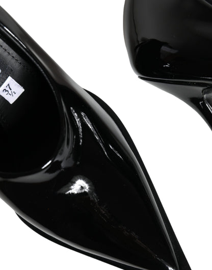 Black Patent Leather High Heels Pumps Shoes