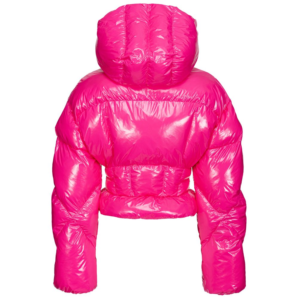 Fuchsia Nylon Jackets & Coat