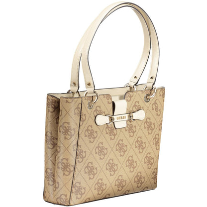 Beige Polyethylene Handbag