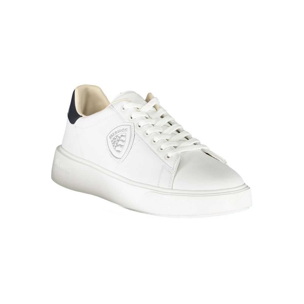 White Polyester Sneaker