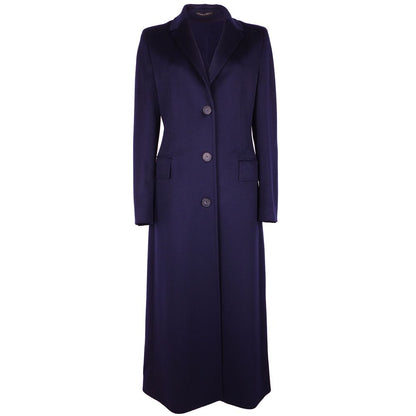 Blue Wool Vergine Jackets & Coat