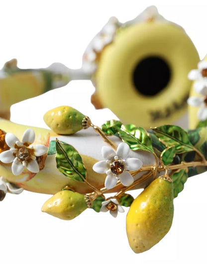 Lemon Crystal Floral Headset Audio Headphones