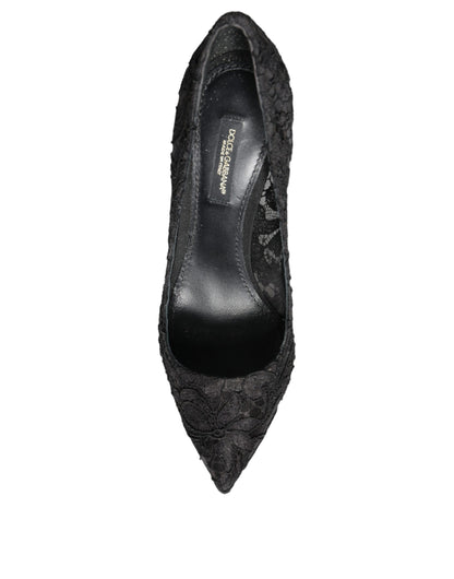 Black Taormina Lace Bellucci Pumps Shoes