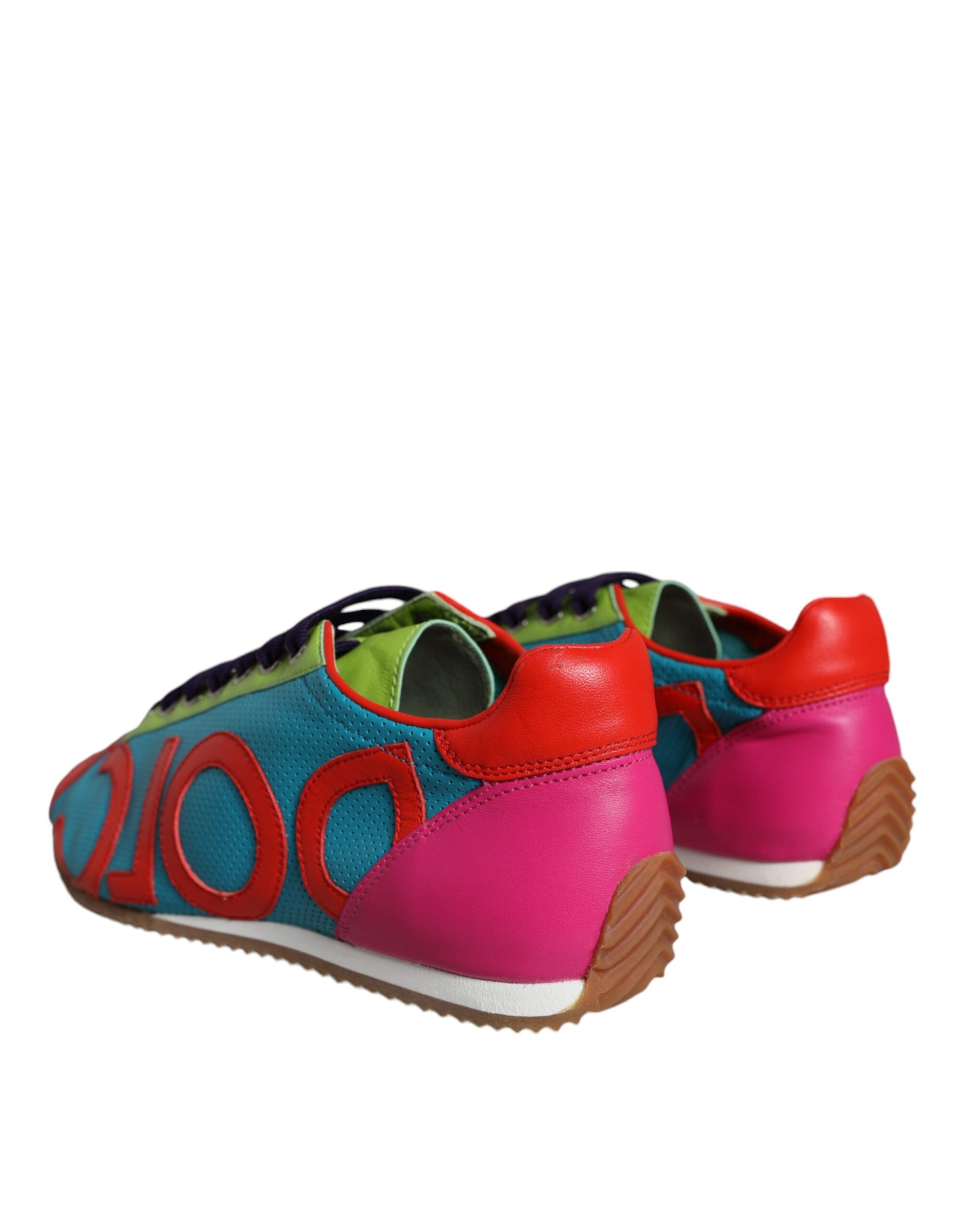 Multicolor Leather Logo Casual Sneakers Shoes