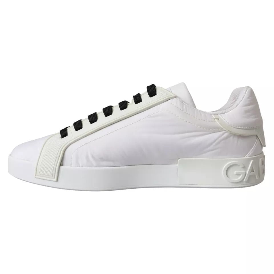 White Portofino Logo Low Top Trainers Sneakers Shoes