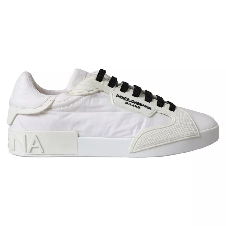 White Portofino Logo Low Top Trainers Sneakers Shoes