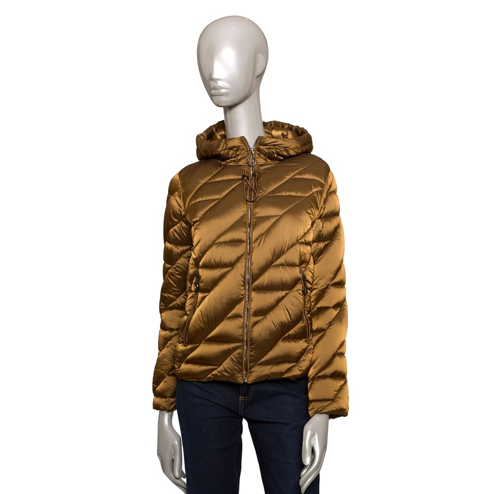 Brown Polyester Women Jacket