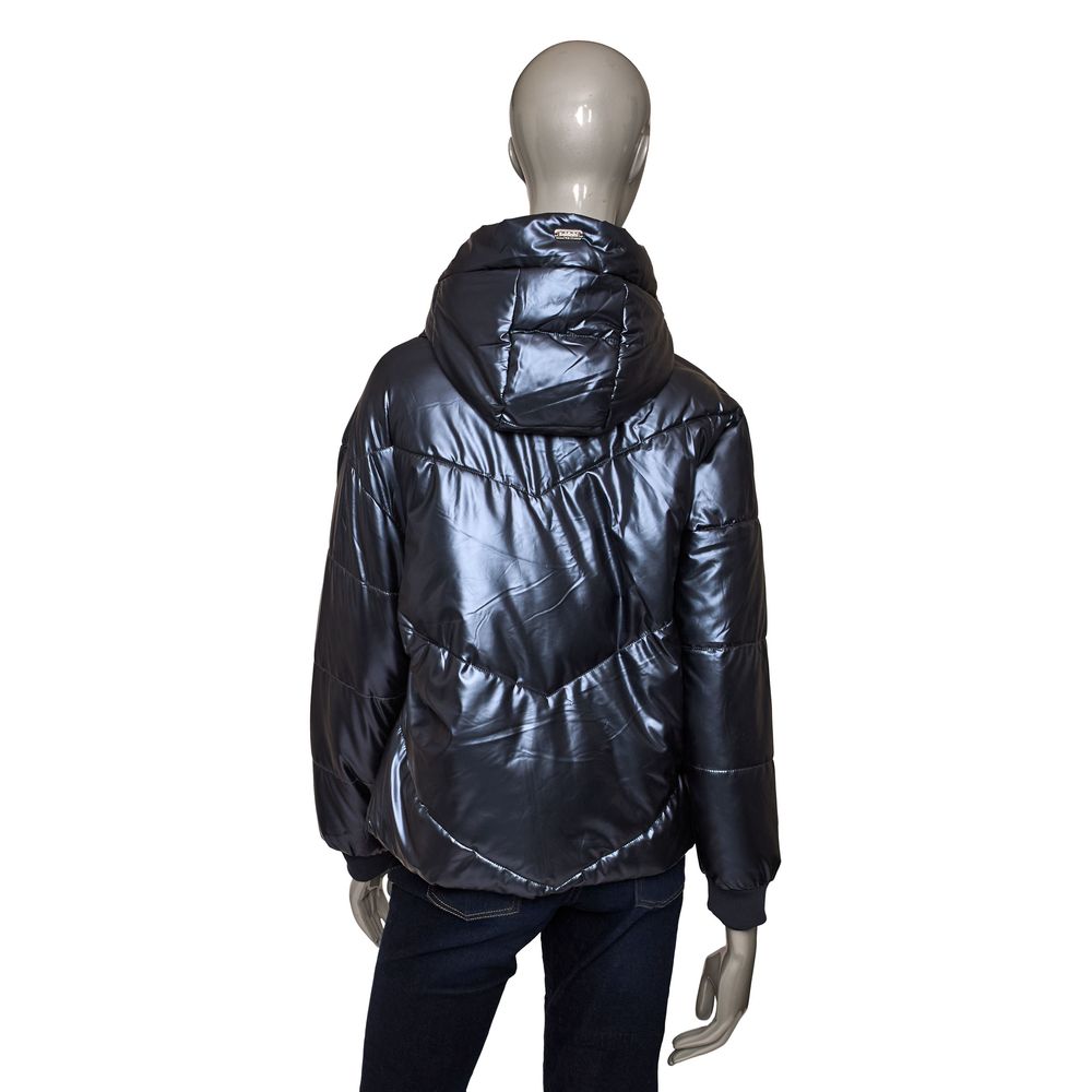 Blue Polyester Women Jacket