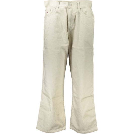 Beige Cotton Jeans & Pant