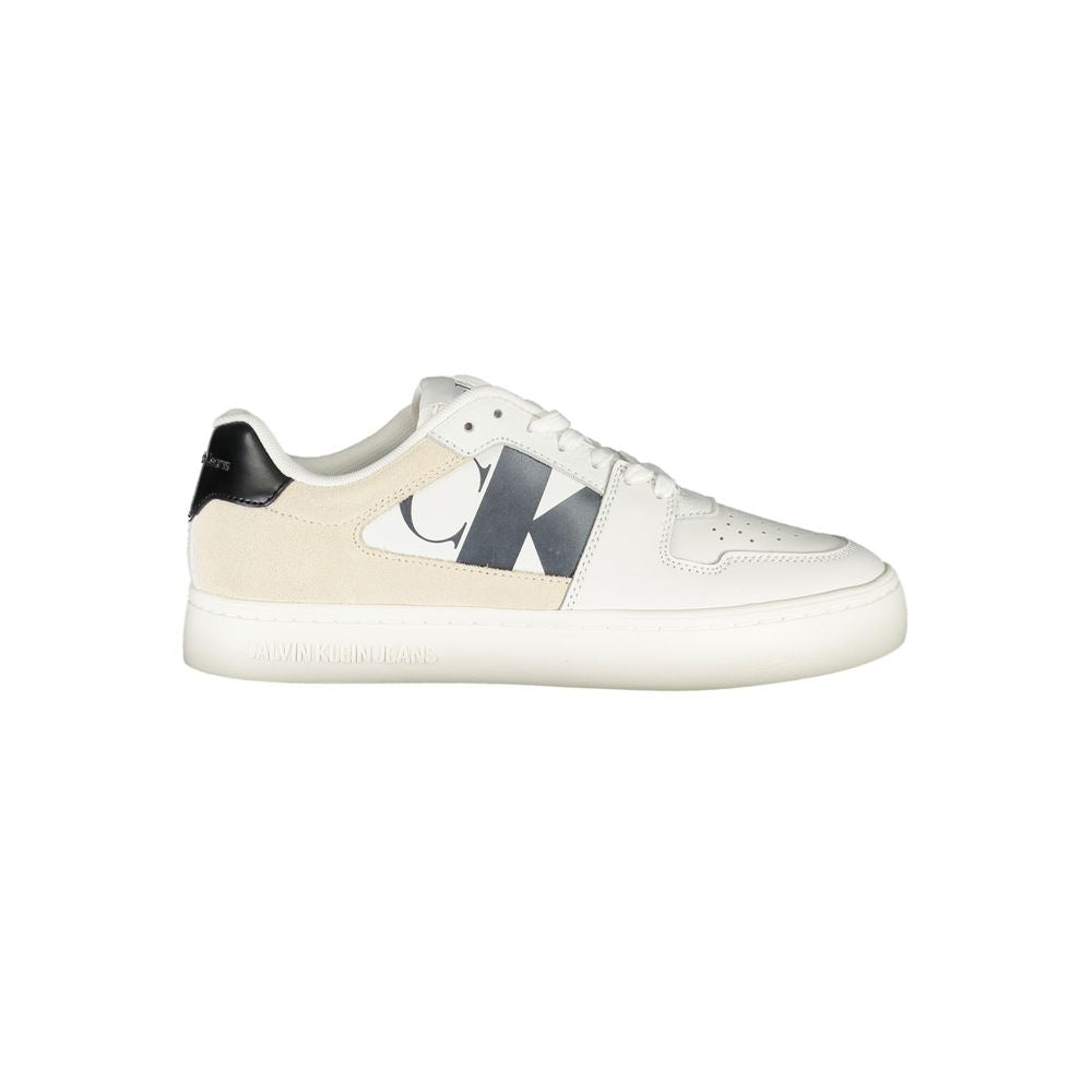 White Polyester Sneaker