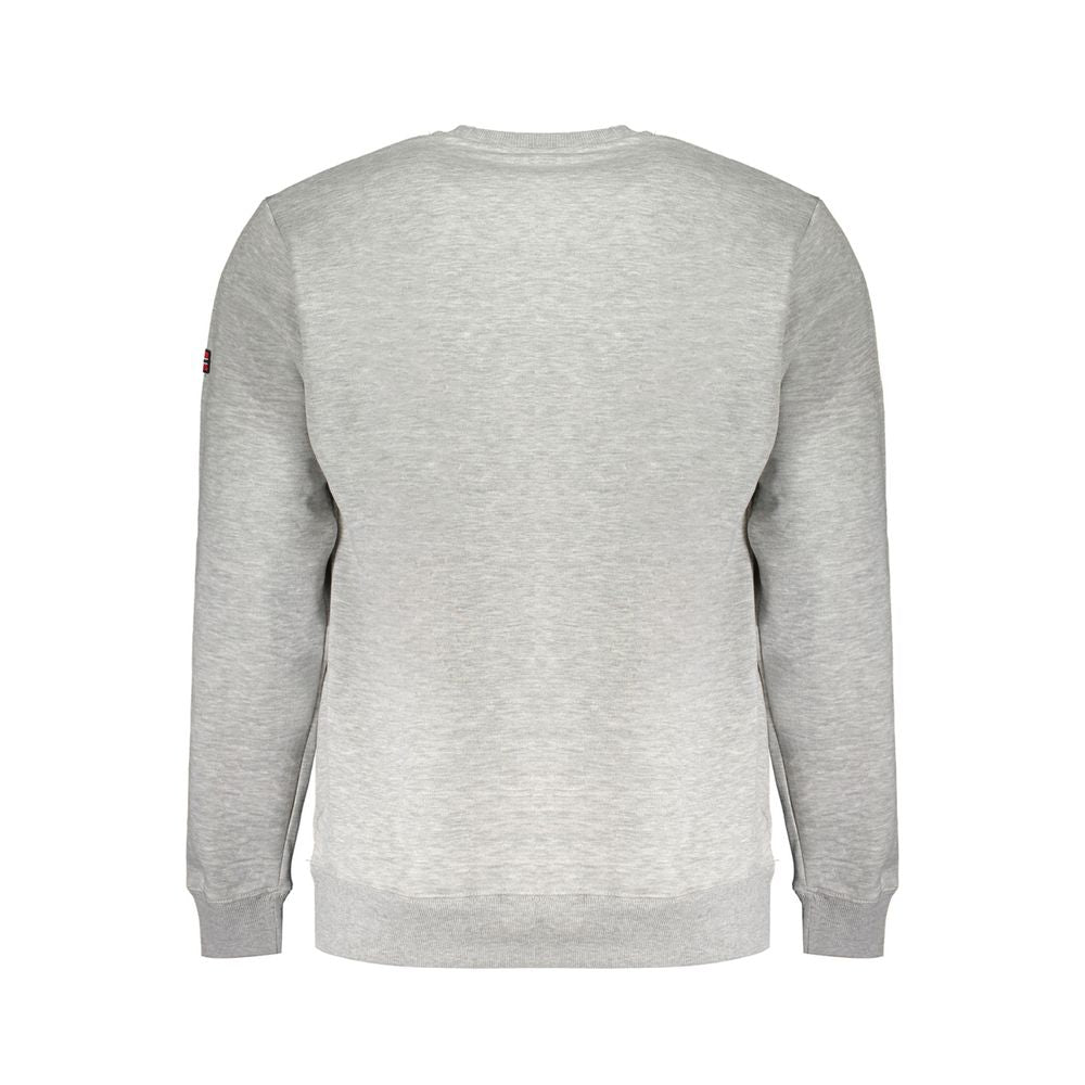 Gray Cotton Men Sweater