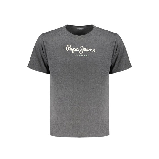 Gray Cotton Men T-Shirt