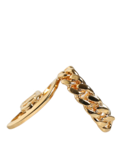 Gold Plated Open DG Logo Curb Chain Ring