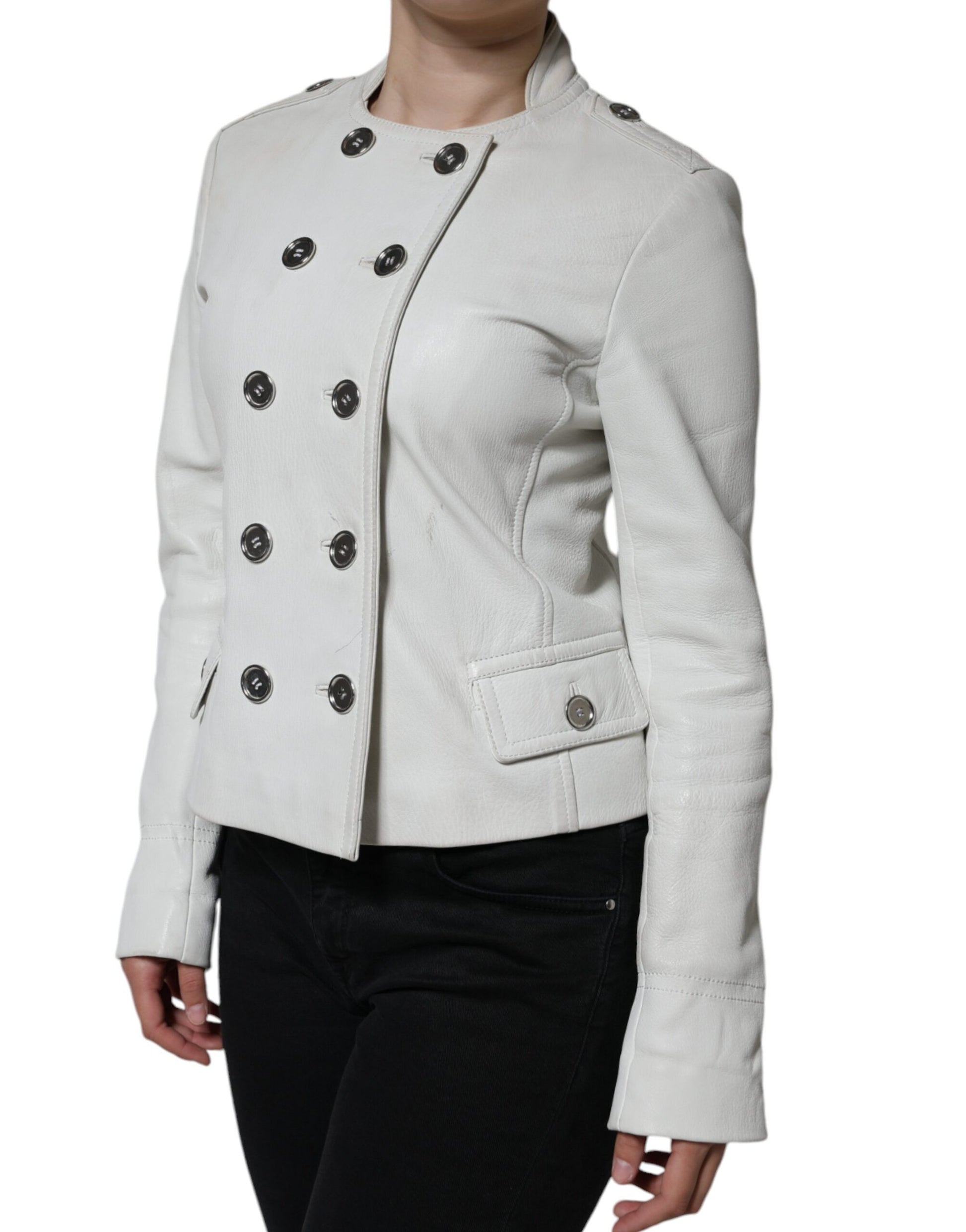 White Double Breasted Blazer Coat Jacket