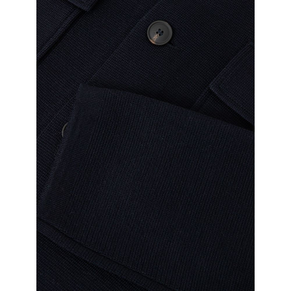 Blue Wool Merino Shirt