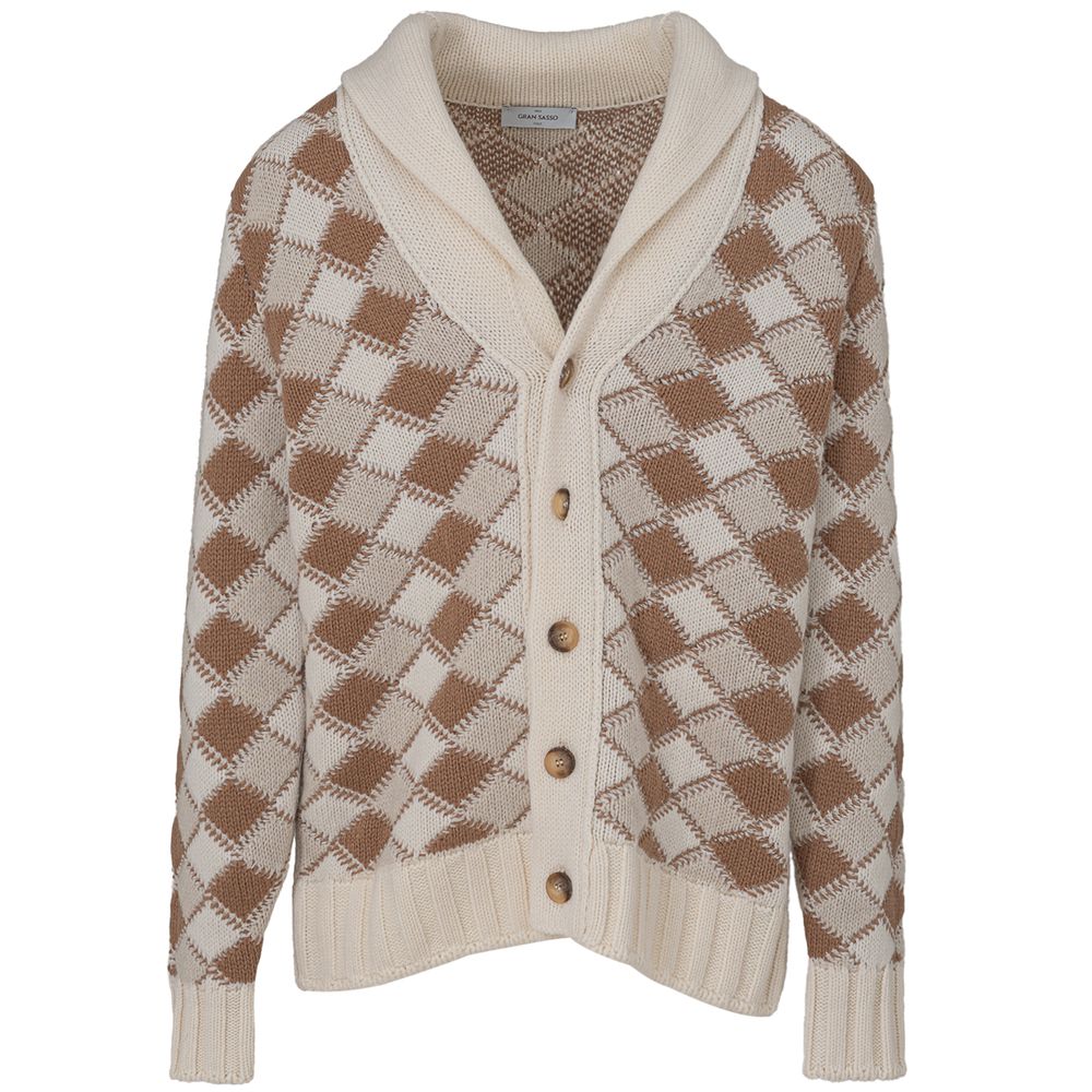 Bicolor Wool Cardigan