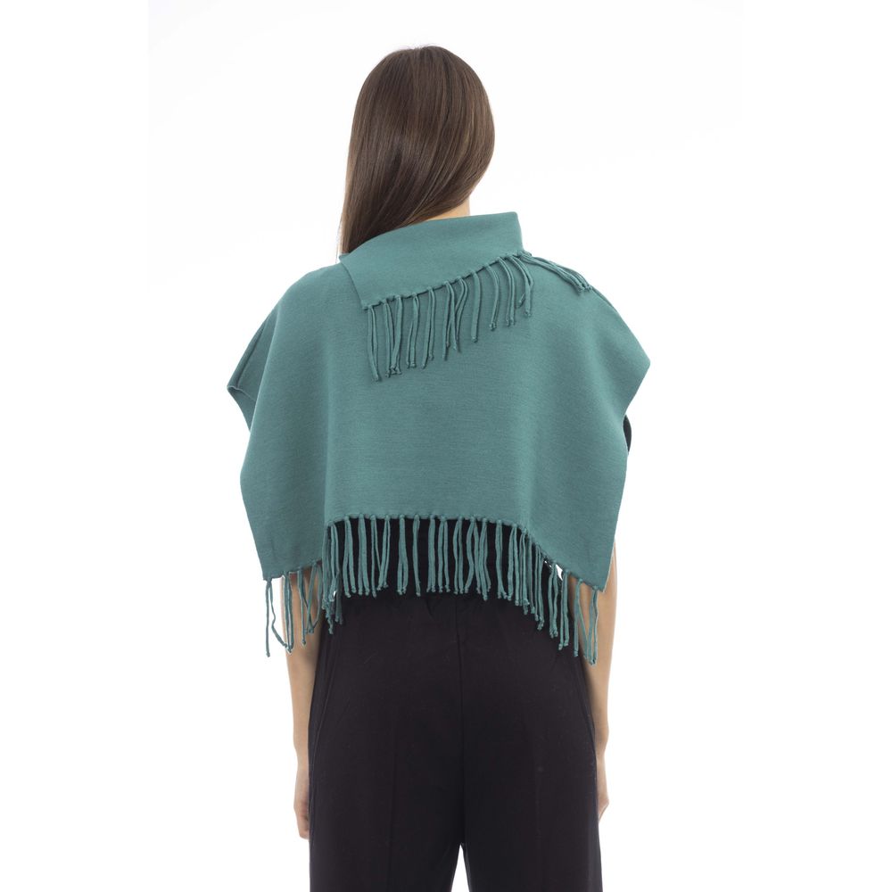 Green Wool Poncho