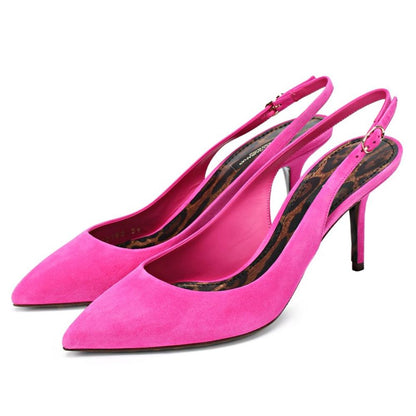 Fuchsia Leather Di Capra Pump