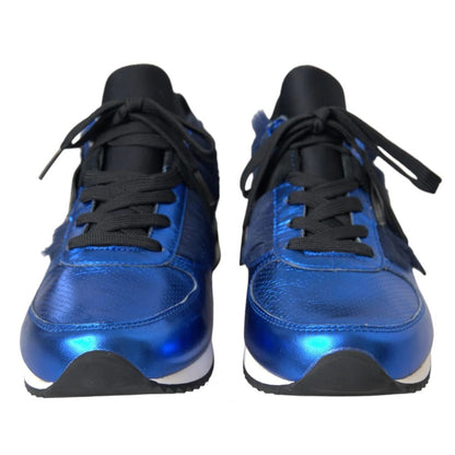 Blue Leather Di Lambskin Sneaker