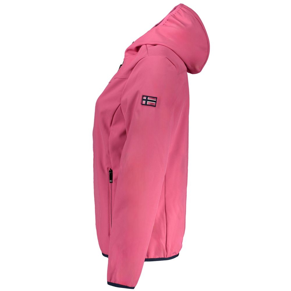 Pink Polyester Women Jacket