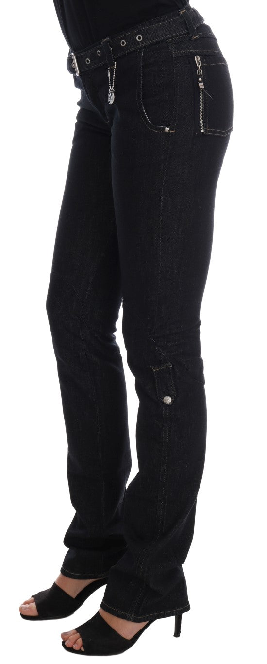 Svelte Dark Blue Cotton Slim Jeans