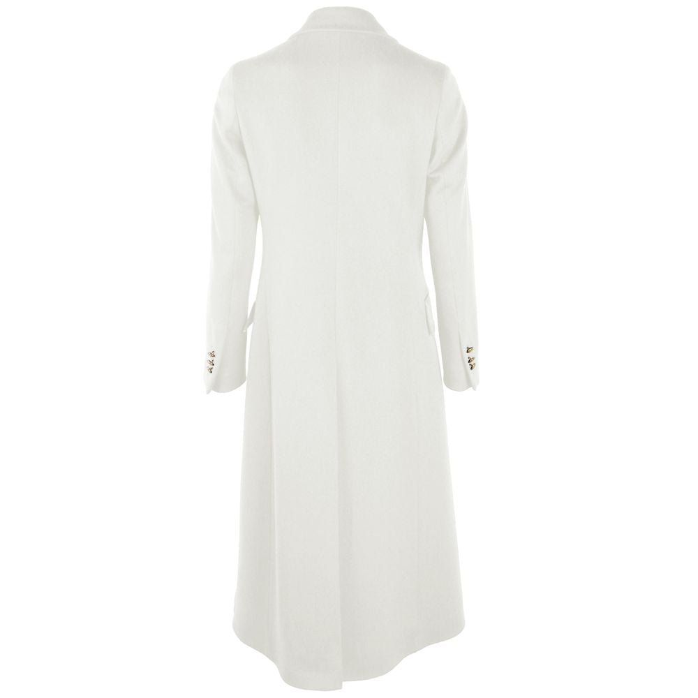 White Wool Vergine Jackets & Coat