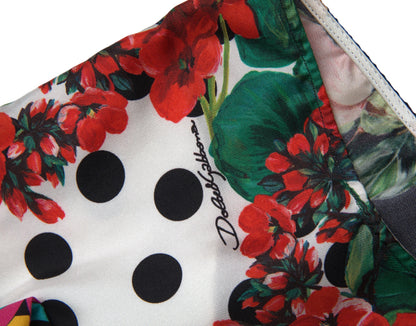 Dolce & Gabbana Multicolor Silk High Waist Hot Pants