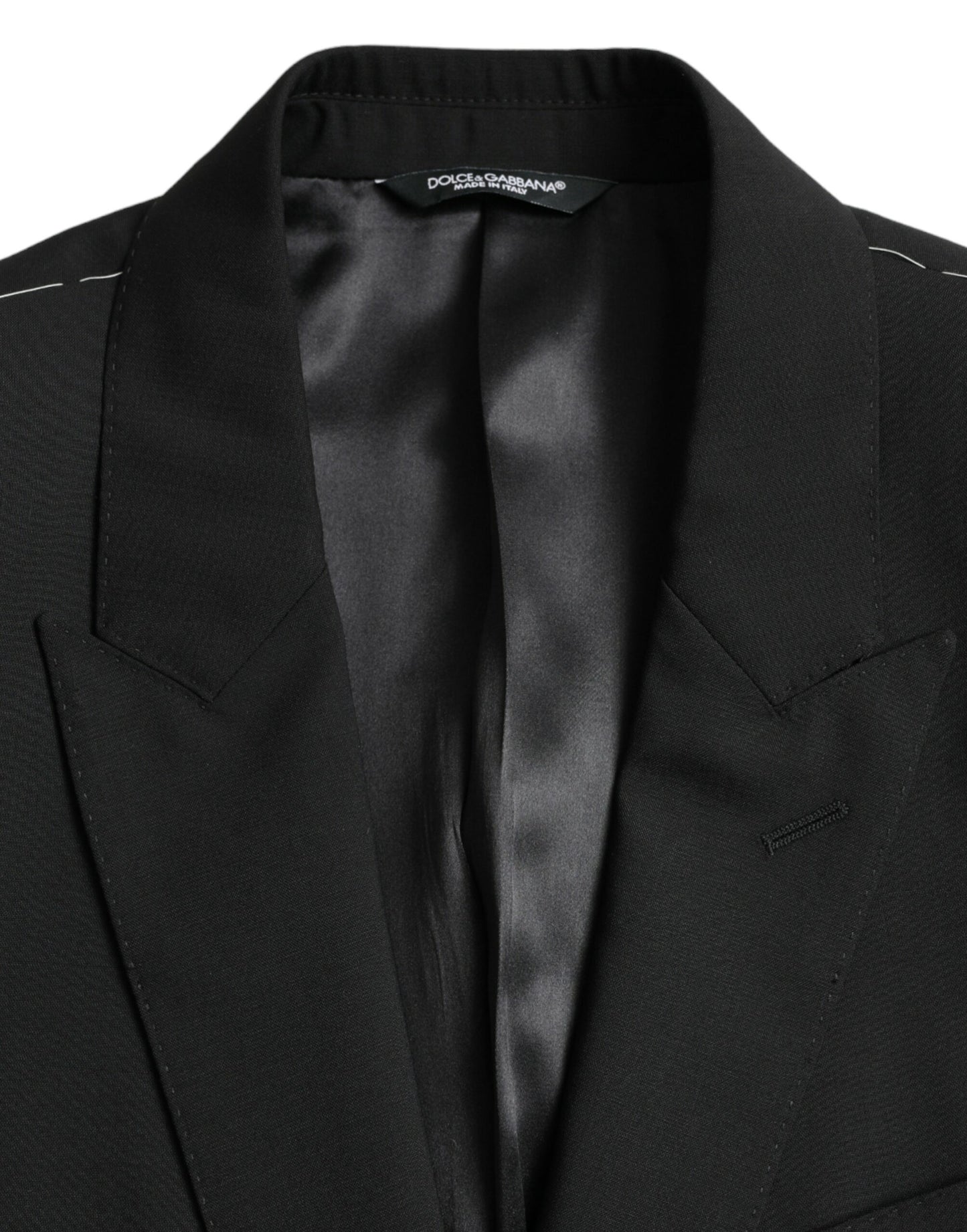 Dolce & Gabbana Black Wool MARTINI Formal 2 Piece Suit