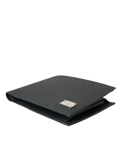 Dolce & Gabbana Sleek Black Calf Leather Bifold Wallet