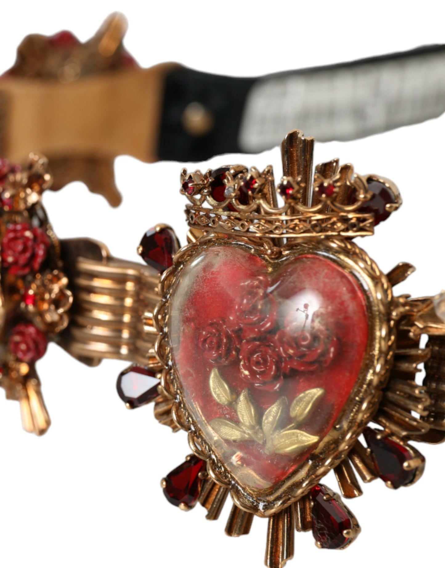 Dolce & Gabbana Gold Brass Sacred Heart Waist Belt