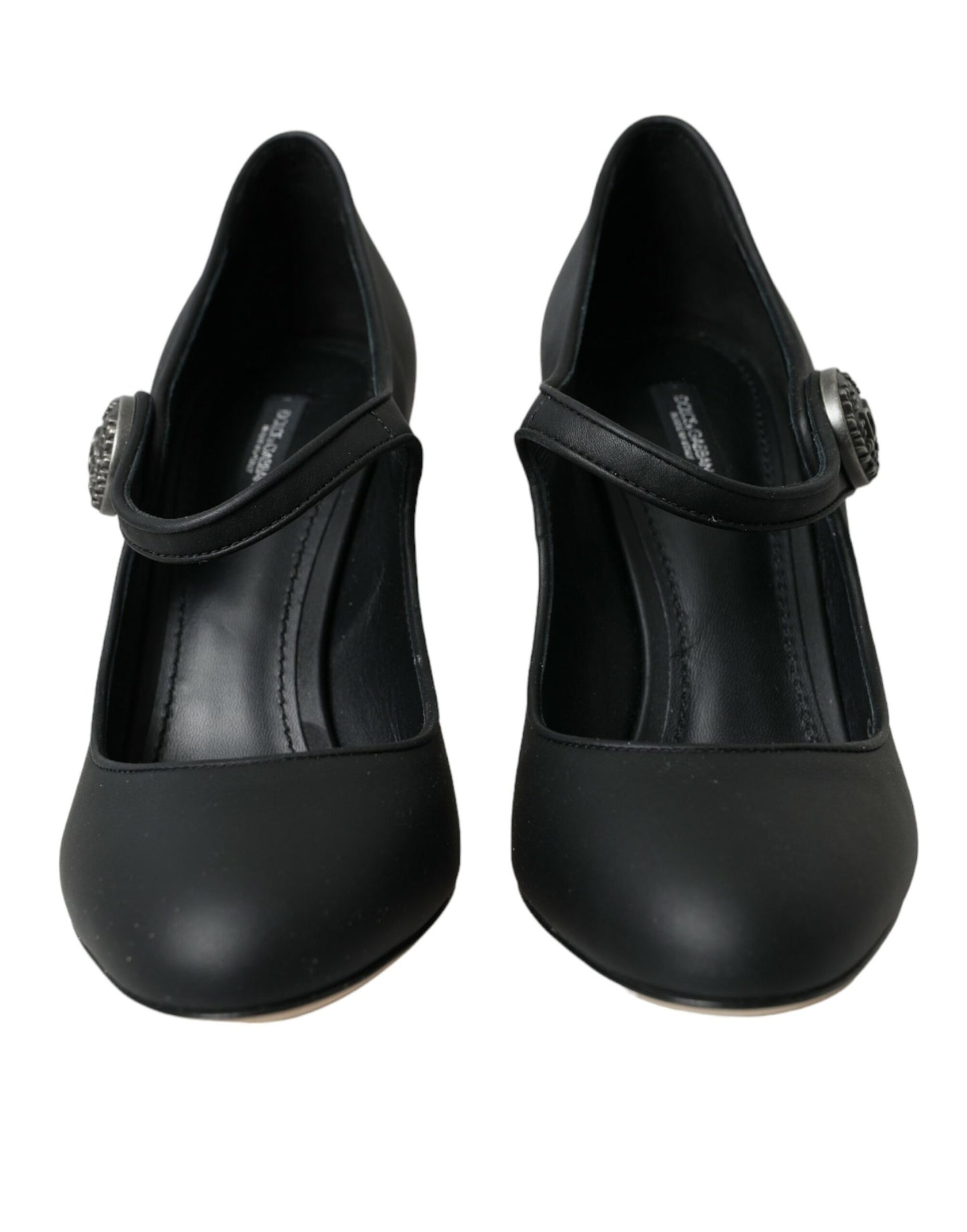 Dolce & Gabbana Black Leather Mary Jane Pumps Heels Shoes