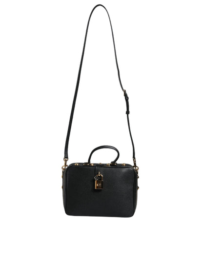 Black Calfskin Leather Welcome Handbag Bag