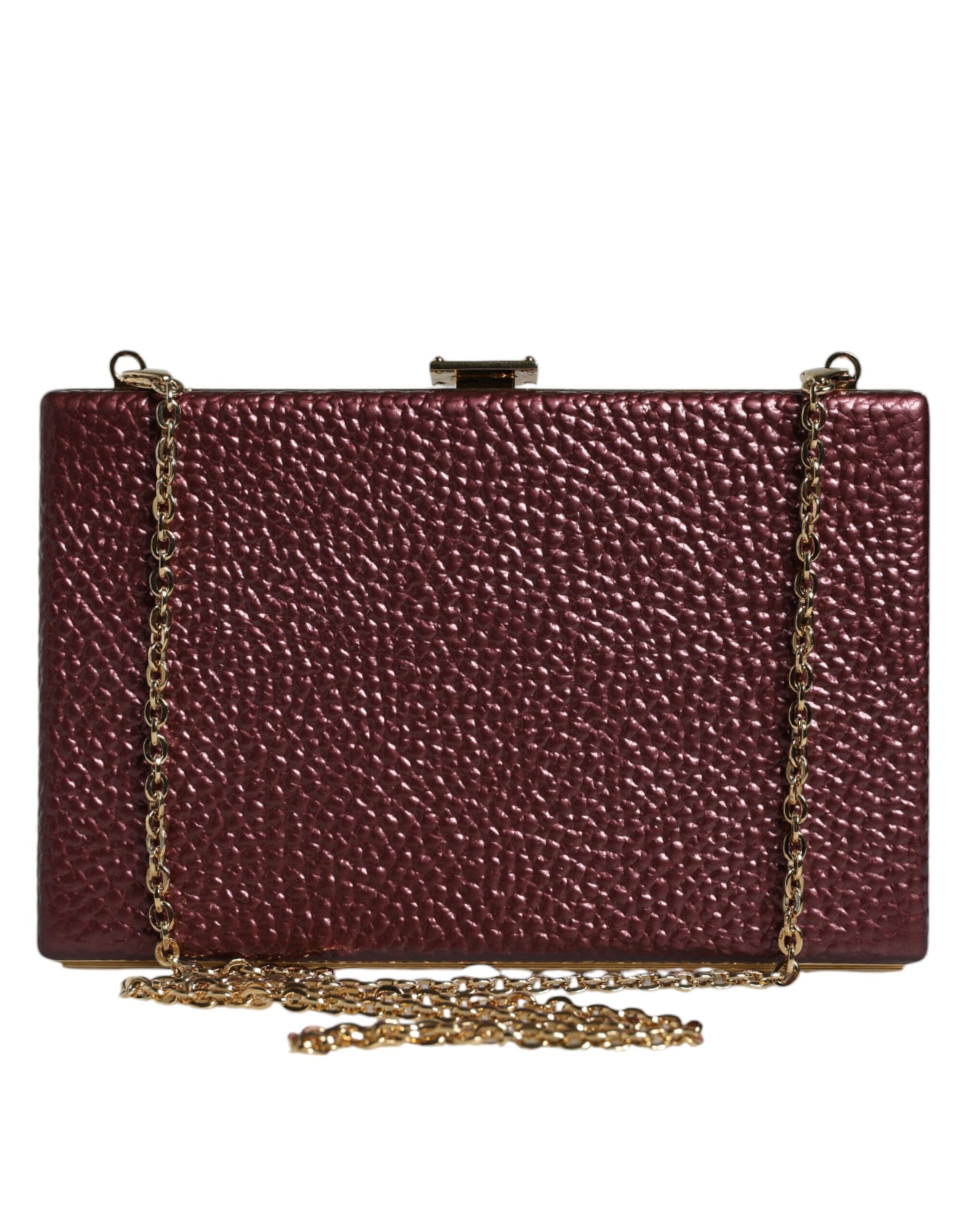 Maroon Leather Clutch Evening Crossbody Bag