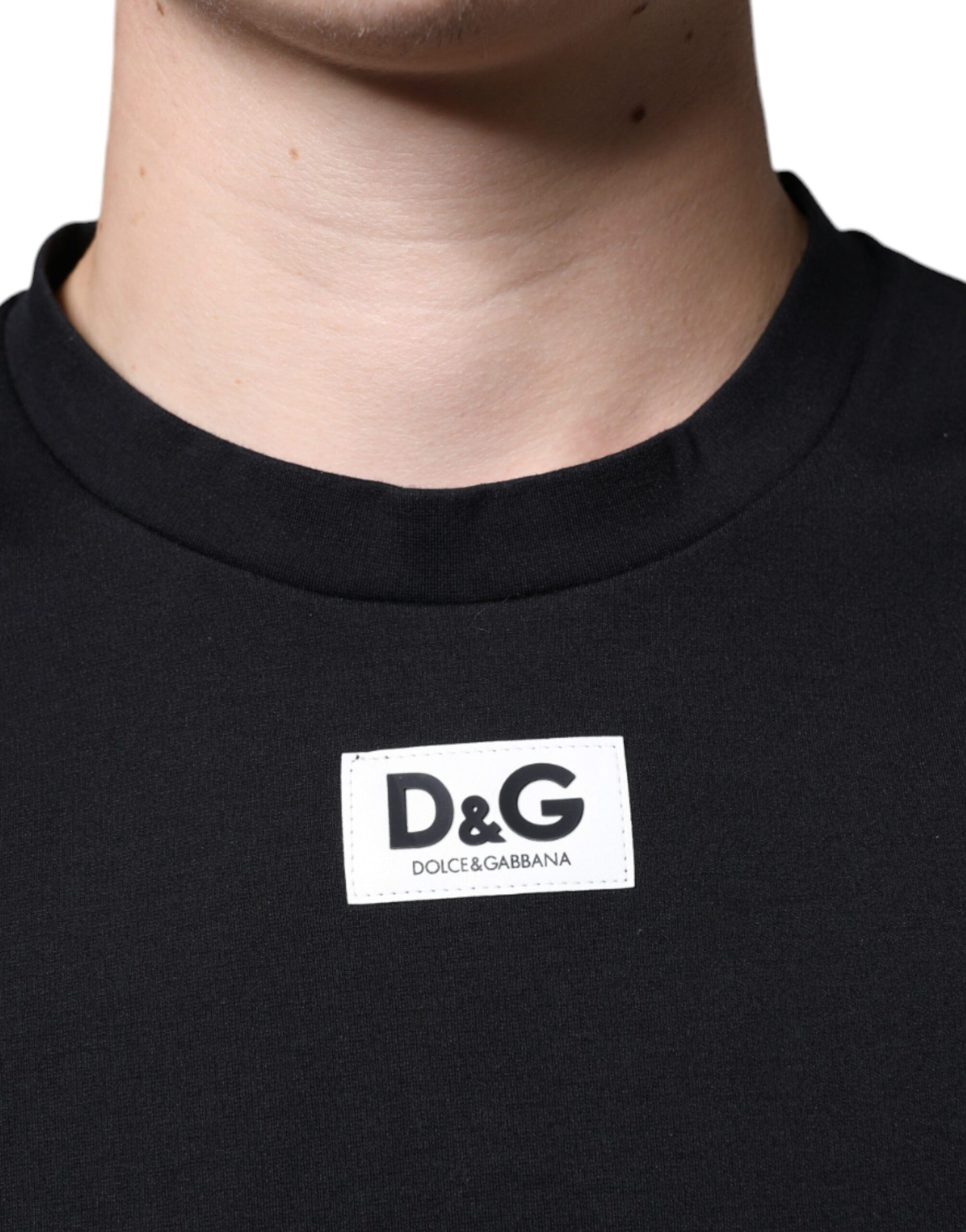 Dark Blue Cotton DG Logo Casual T-shirt