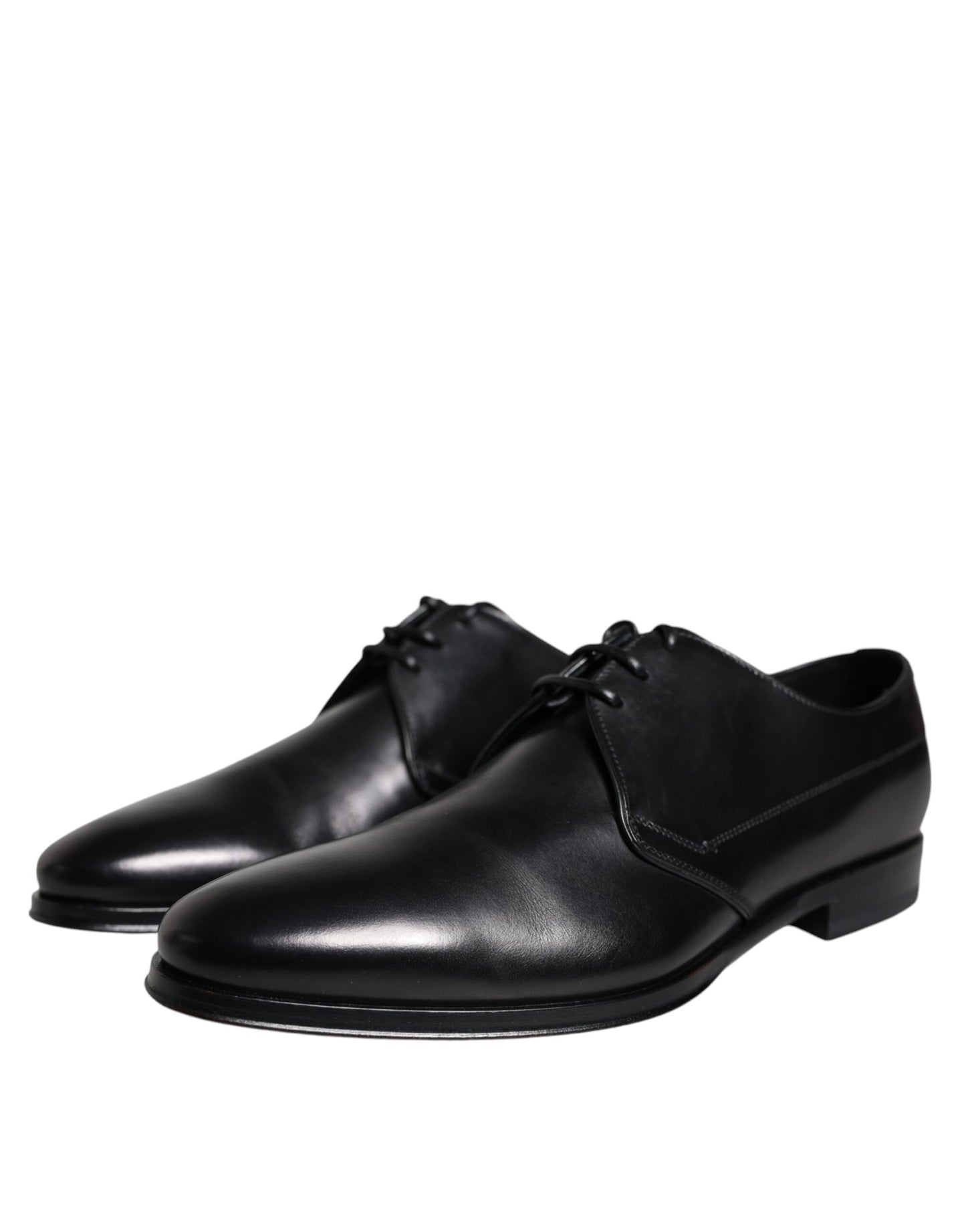 Black Leather Derby Formal Dress Shoes