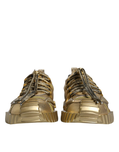 Gold Stretch Lace Up NS1 Sneakers Shoes