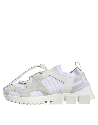 White Mesh Sorrento Trekking Sneakers Shoes