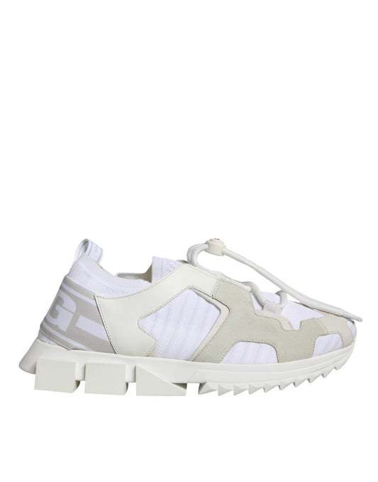 White Mesh Sorrento Trekking Sneakers Shoes