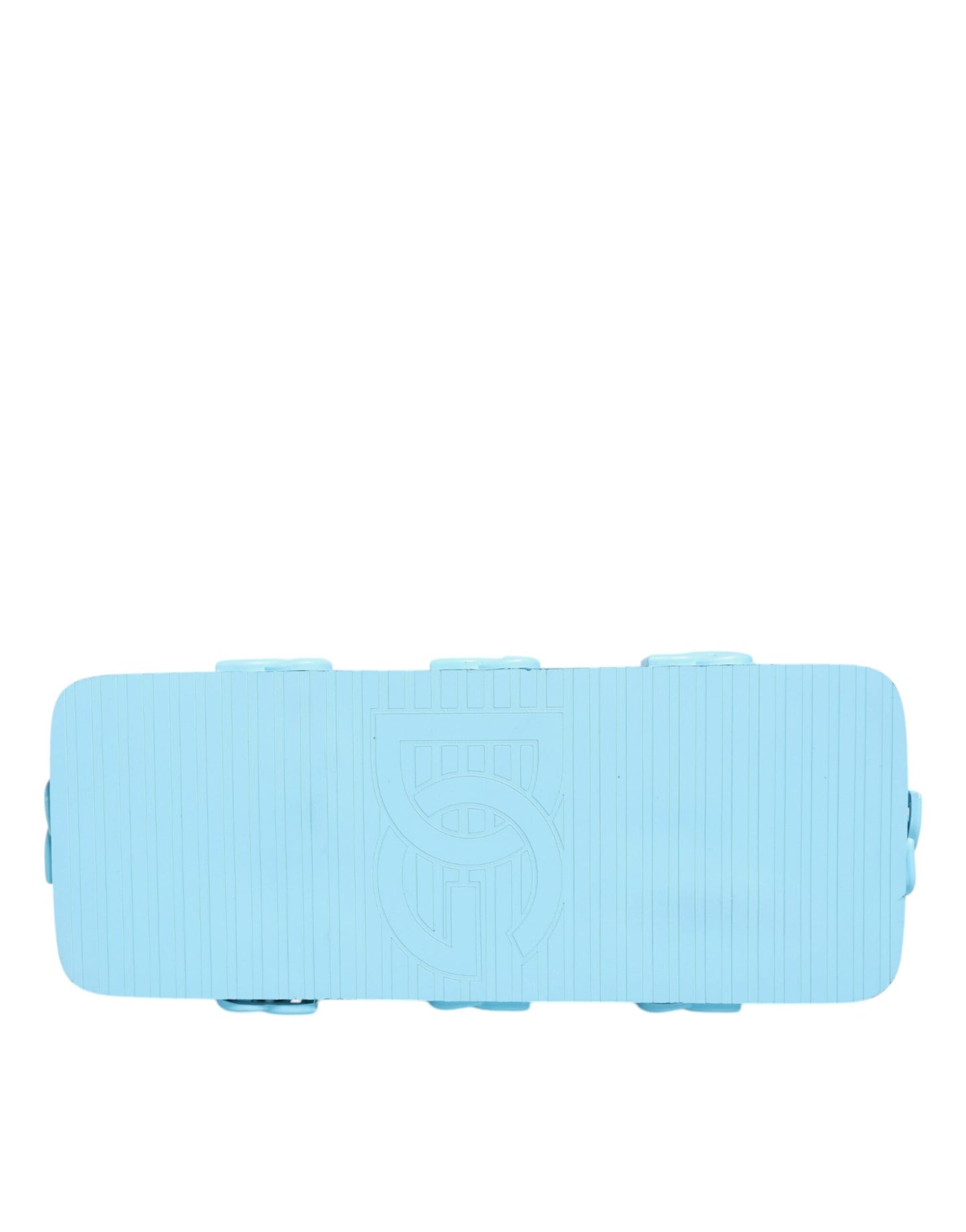 Light Blue Rubber Slides Flats Sandals Shoes