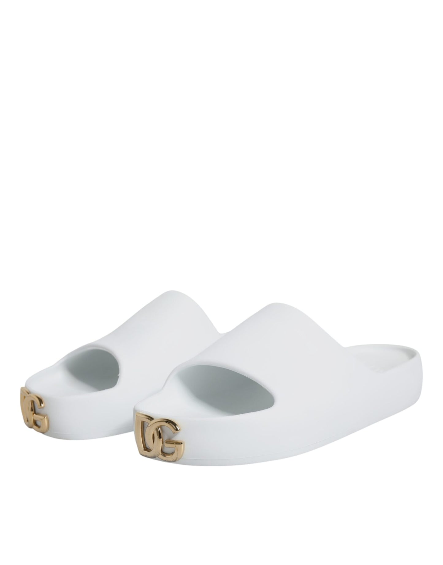 White Rubber Slides Sandals Beachwear Shoes