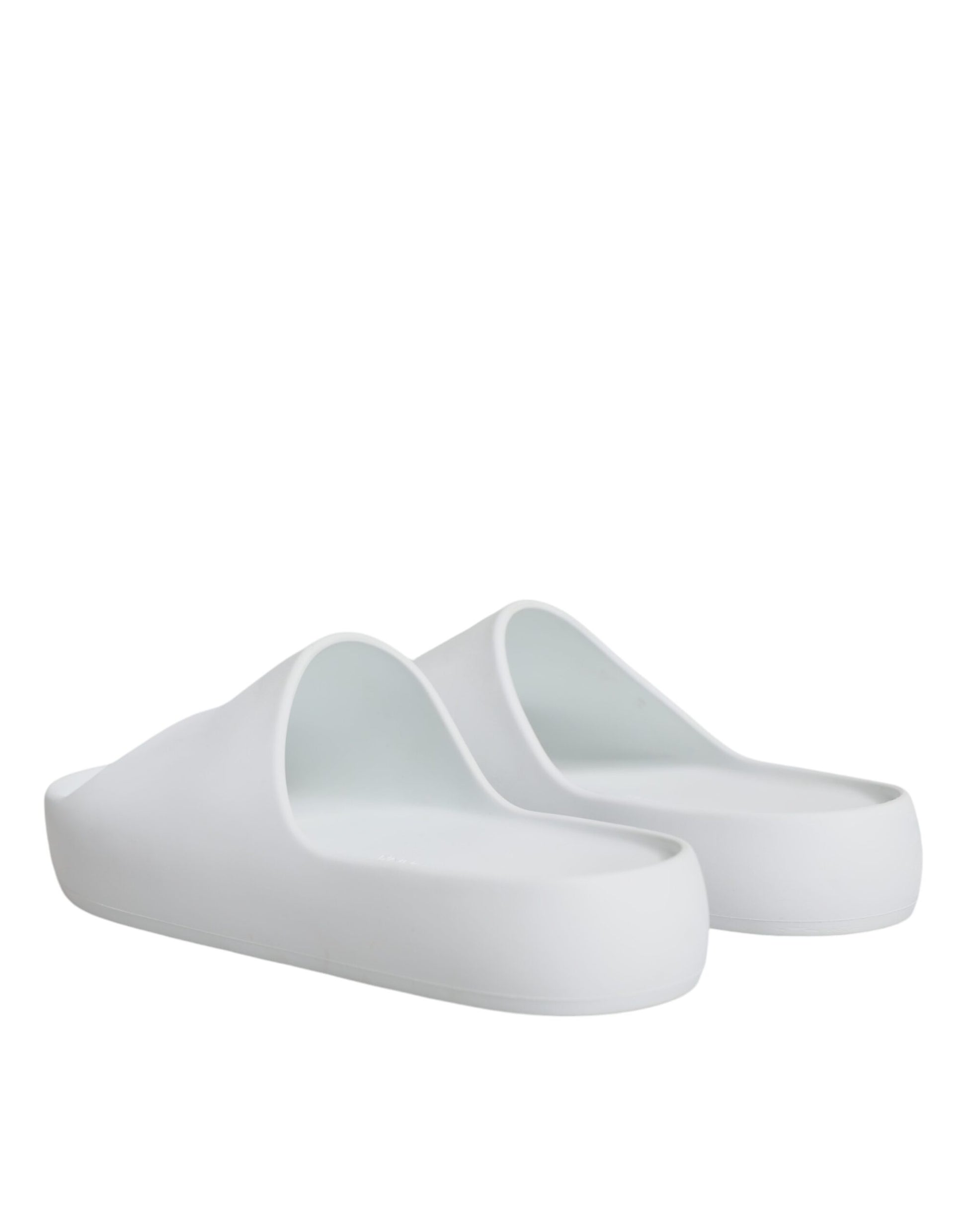 White Rubber Slides Sandals Beachwear Shoes