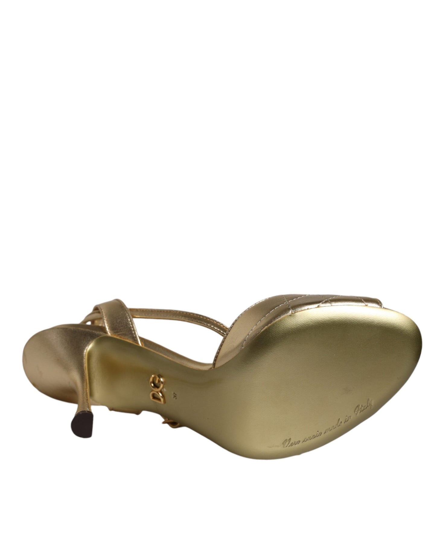 Gold Devotion Embellished Keira Sandals Shoes