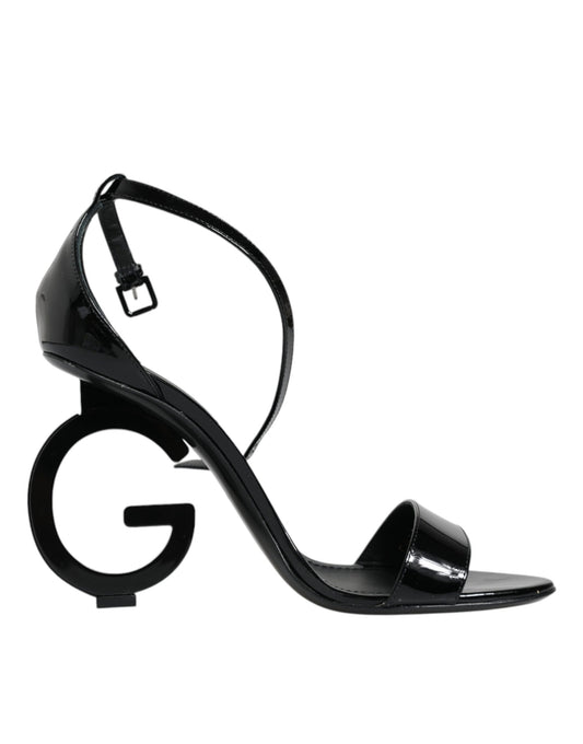 Black KEIRA Heels Ankle Strap Sandals Shoes