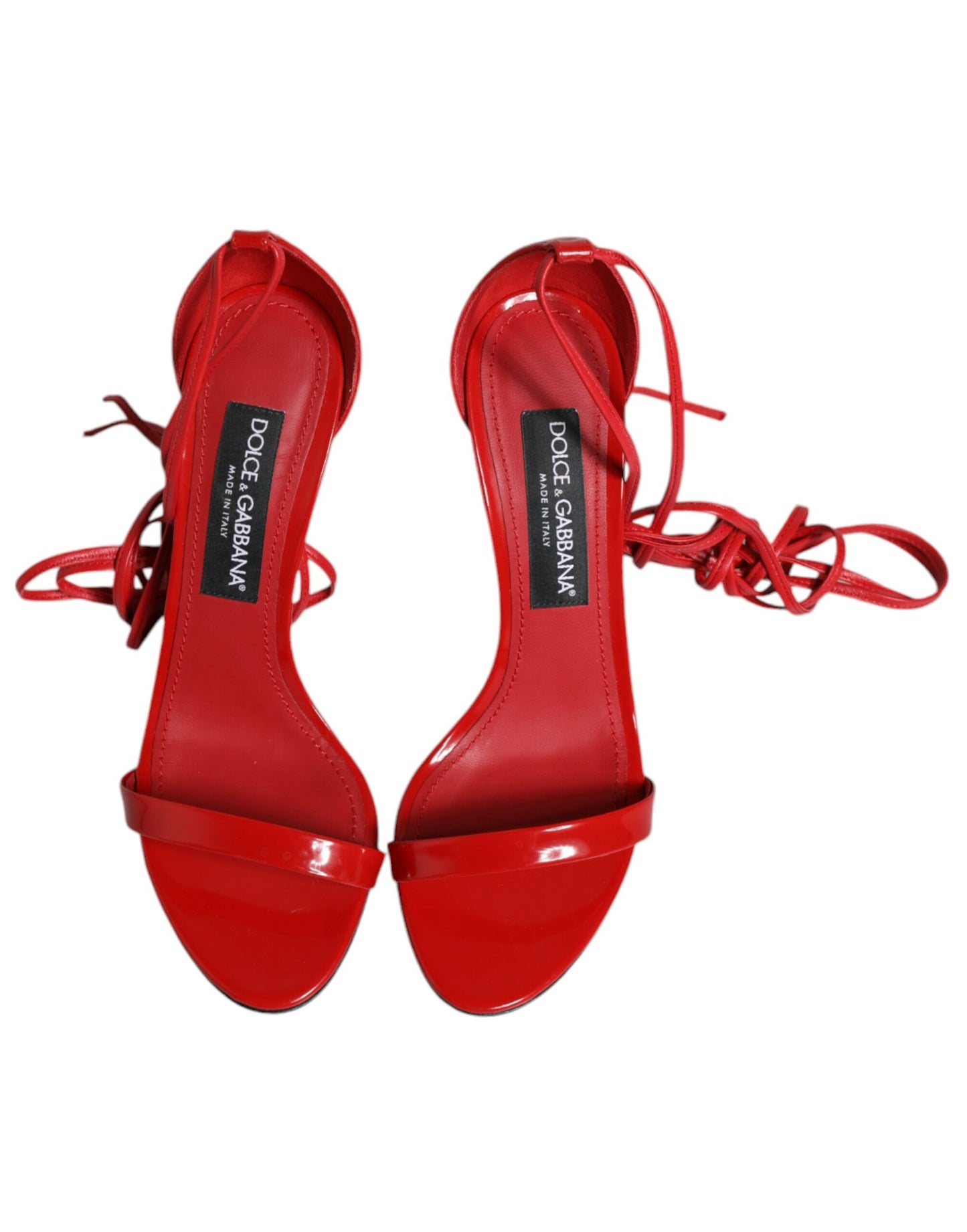 Red Leather Keira High Heels Sandals Shoes