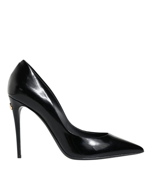 Black Patent Leather High Heels Pumps Shoes