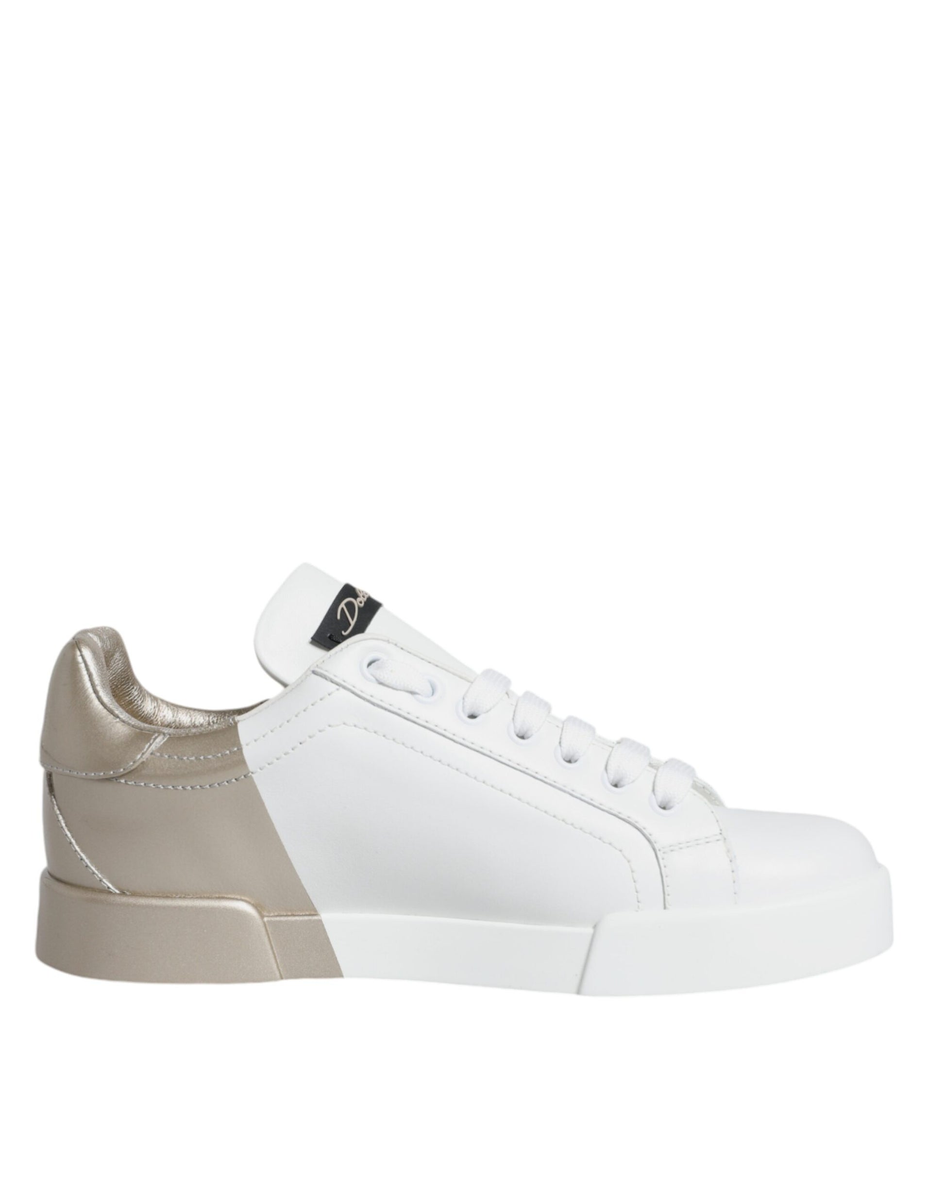 White Gold Portofino Low Top Sneakers Shoes