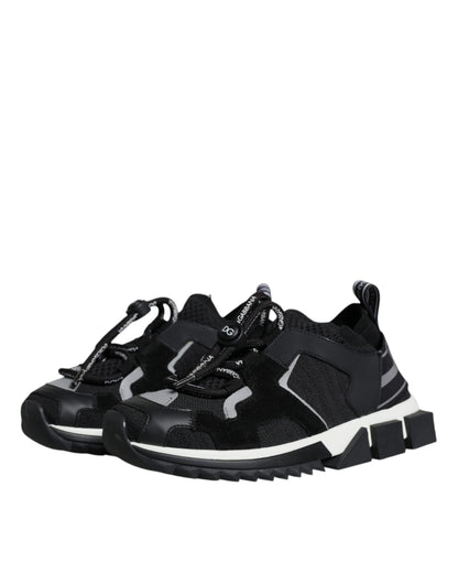 Black Mesh Sorrento Trekking Sneakers Shoes